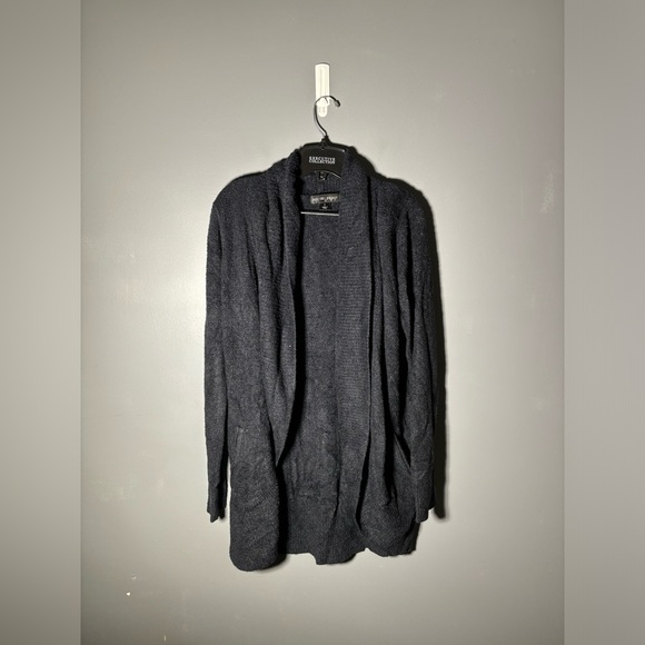 Barefoot Dreams CozyChic Lite Circle Cardi in Black Womens Size Small - Picture 2 of 5